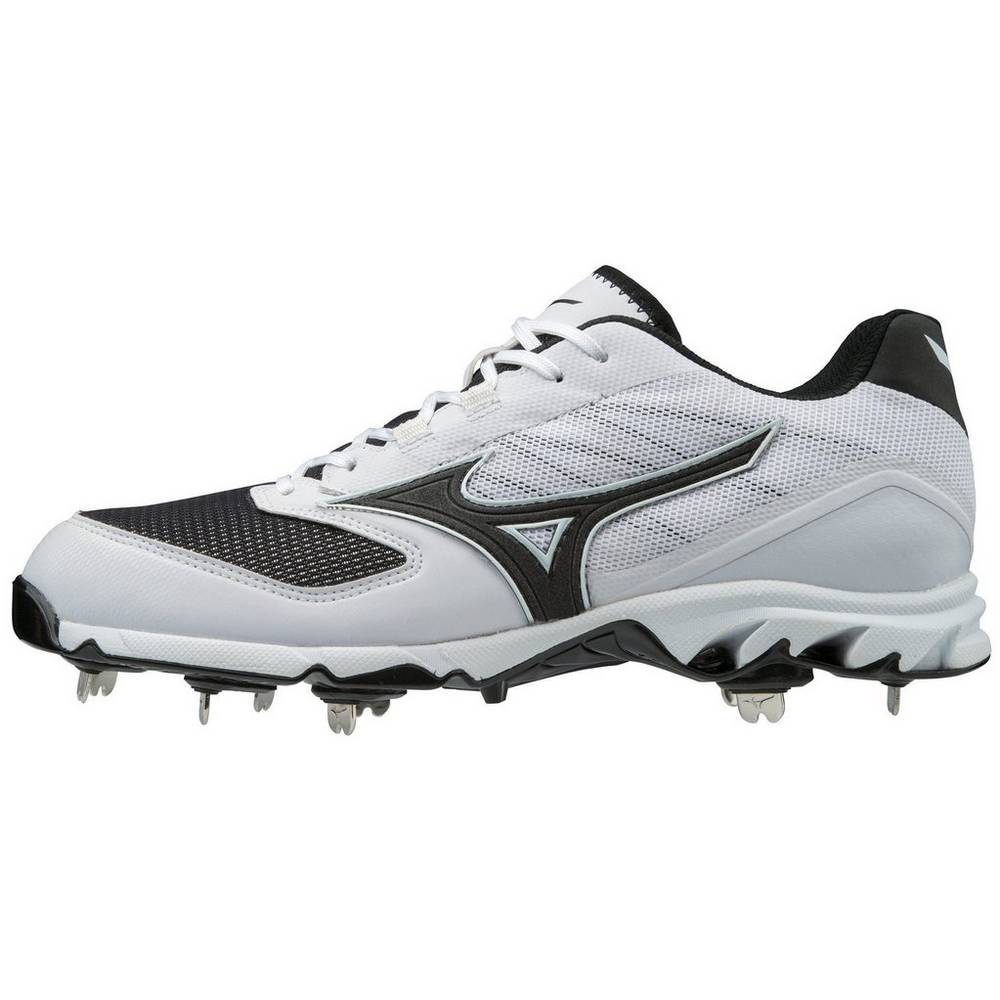 Zapatos Para Beisbol Mizuno 9-Spike Dominant 2 Bajos Metal Para Hombre Blancos/Negros 7962348-UD
